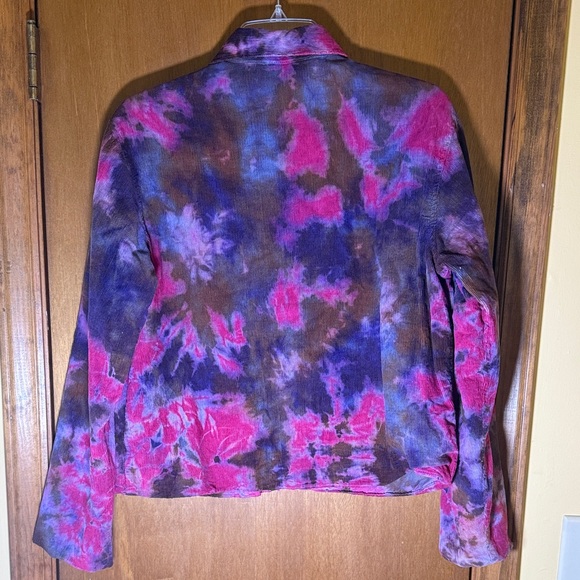 Colorful Tie-Dye Corduroy Jacket Size Small - Picture 4 of 4